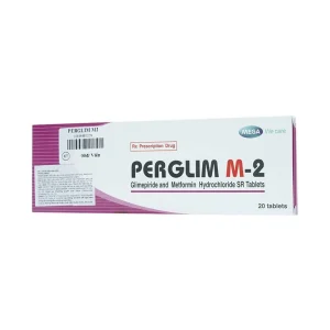 Viên nén Perglim M-2 Mega We Care điều trị bệnh đái tháo đường típ 2 (1 vỉ x 20 viên)