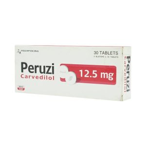Viên nén Peruzi 12.5mg DaViPharm điều trị tăng huyết áp, đau thắt ngực (3 vỉ x 10 viên)