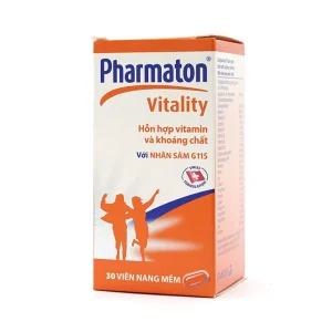 Viên nang mềm Pharmaton Vitality Sanofi bổ sung vitamin và khoáng chất dùng trong kiệt sức, mệt mỏi (30 viên)