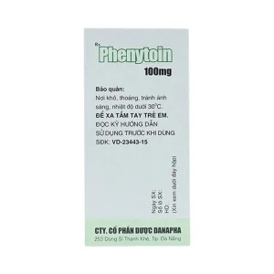 Viên nén Phenytoin 100mg Danapha điều trị động kinh cơn lớn, động kinh cục bộ (100 viên)