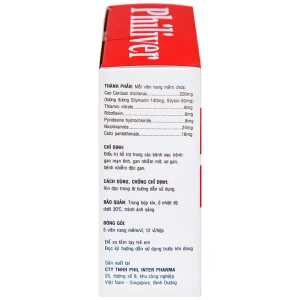 Viên nang mềm Philiver Phil Inter Pharma điều trị bệnh gan mạn tính, gan nhiễm mỡ (12 vỉ x 5 viên)