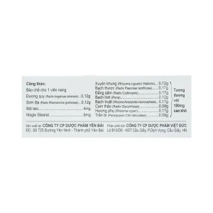 Thuốc điều kinh bổ huyết Phụ Huyết Khang YPharco điều trị rối loạn kinh nguyệt (5 vỉ x 10 viên)