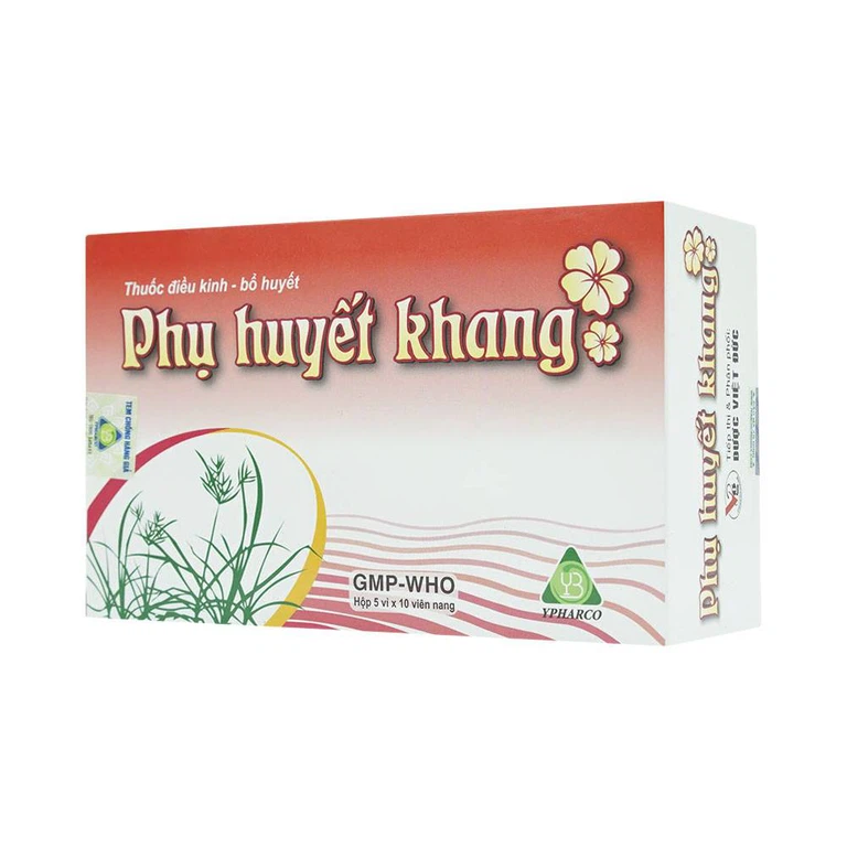 Thuốc điều kinh bổ huyết Phụ Huyết Khang YPharco điều trị rối loạn kinh nguyệt (5 vỉ x 10 viên)