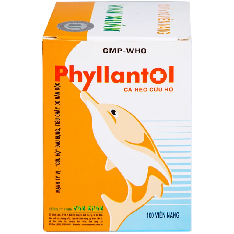 Viên nang Phyllantol Vạn Xuân điều trị bệnh tiêu hóa, gan mật, mệt mỏi, ngực sườn đầy tức (10 vỉ x 10 viên)