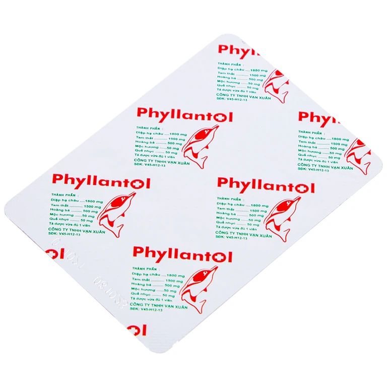 Viên nang Phyllantol Vạn Xuân điều trị bệnh tiêu hóa, gan mật, mệt mỏi, ngực sườn đầy tức (10 vỉ x 10 viên)