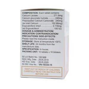 Thuốc Picencal Korea Prime phòng và điều trị bệnh loãng xương (10 vỉ x 10 viên)