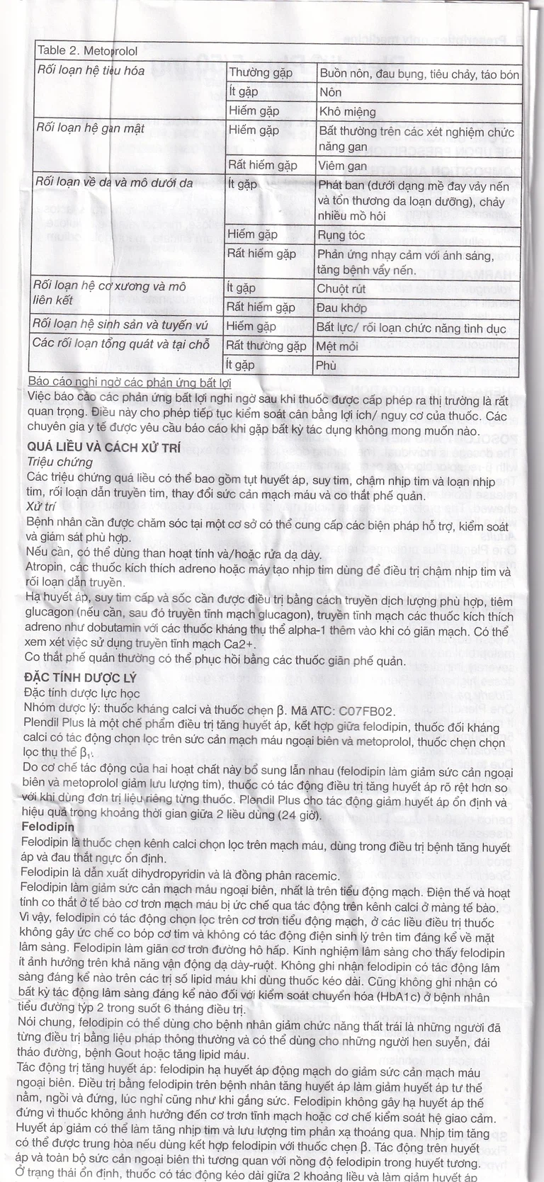 Viên nén Plendil Plus AstraZeneca điều trị tăng huyết áp (30 viên)