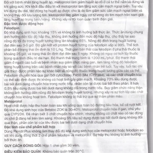 Viên nén Plendil Plus AstraZeneca điều trị tăng huyết áp (30 viên)