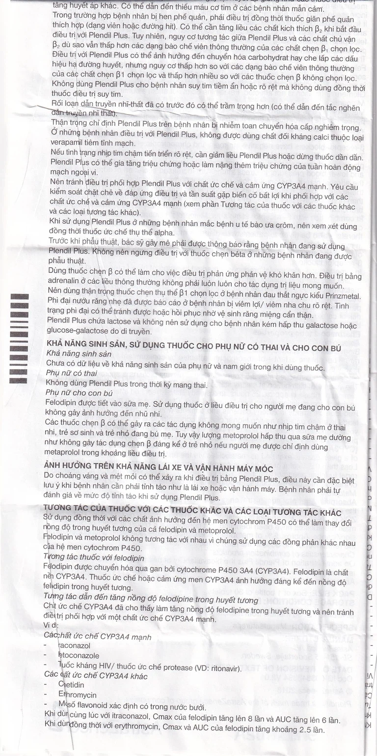 Viên nén Plendil Plus AstraZeneca điều trị tăng huyết áp (30 viên)