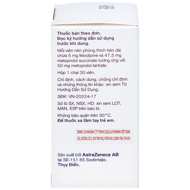 Viên nén Plendil Plus AstraZeneca điều trị tăng huyết áp (30 viên)