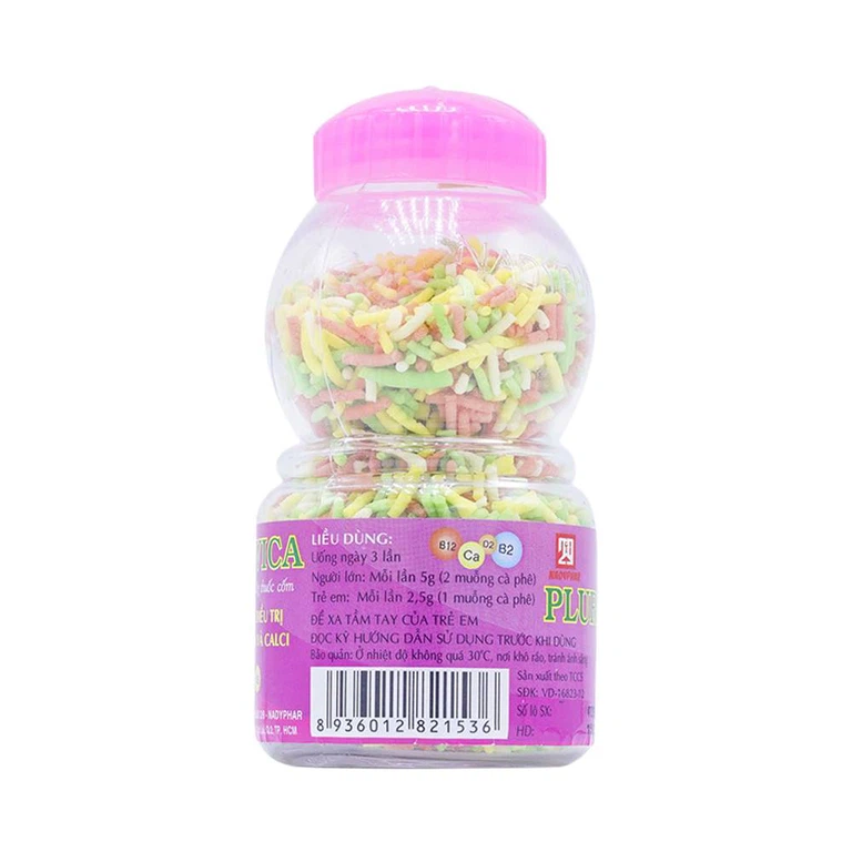 Cốm Plurivica NadyPhar phòng ngừa, điều trị thiếu vitamin và canxi (80g)