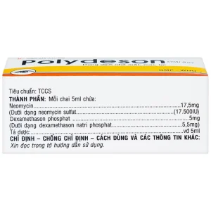 Thuốc nhỏ mắt, mũi, tai Polydeson Vidipha điều trị viêm kết mạc, viêm mí mắt, viêm xoang (5ml)