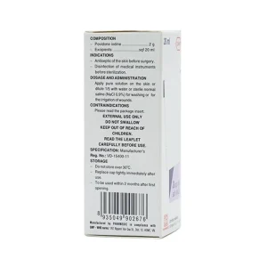Dung dịch sát khuẩn Povidine 10% Pharmedic ngăn ngừa nhiễm khuẩn ở vết cắt, vết trầy (20ml)