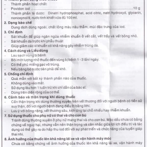 Dung dịch sát khuẩn Povidine 10% Pharmedic ngăn ngừa nhiễm khuẩn ở vết cắt, vết trầy (500ml)