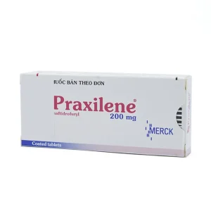 Viên nén Praxilene 200mg Merck điều trị viêm động mạch tắc nghẽn mãn tính (2 vỉ x 10 viên)