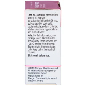 Hỗn dịch nhỏ mắt Pred Forte Allergan điều trị các chứng viêm đáp ứng với steroid (5ml)