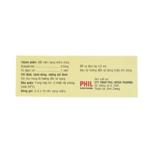 Thuốc Prelone 0.5mg Phil điều trị phì đại lành tính tuyến tiền liệt (3 vỉ x 10 viên)
