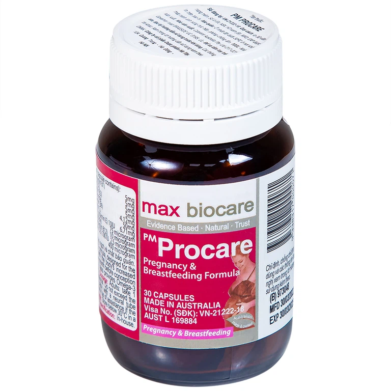 Thuốc PM Procare Catalent bổ sung DHA, EPA, Vitamin và khoáng chất (30 viên)