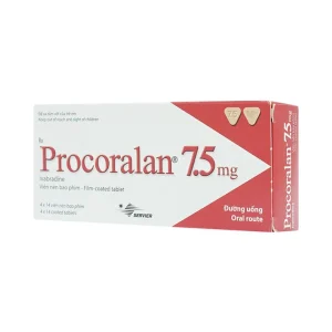 Thuốc Procoralan 7.5mg Servier điều trị đau thắt ngực ổn định (4 vỉ x 14 viên)