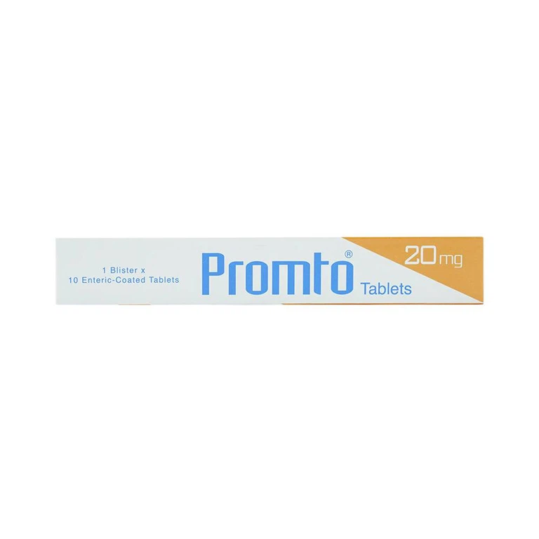 Thuốc Promto 20mg Getz điều trị loét dạ dày, tá tràng (1 vỉ x 10 viên)
