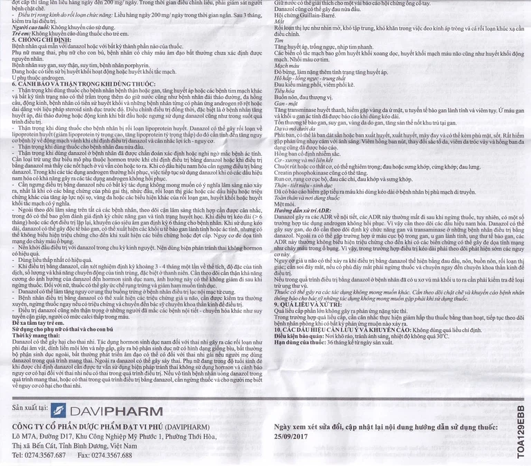 Thuốc Puyol 200mg Davipharm điều trị lạc nội mạc tử cung (3 vỉ x 10 viên)