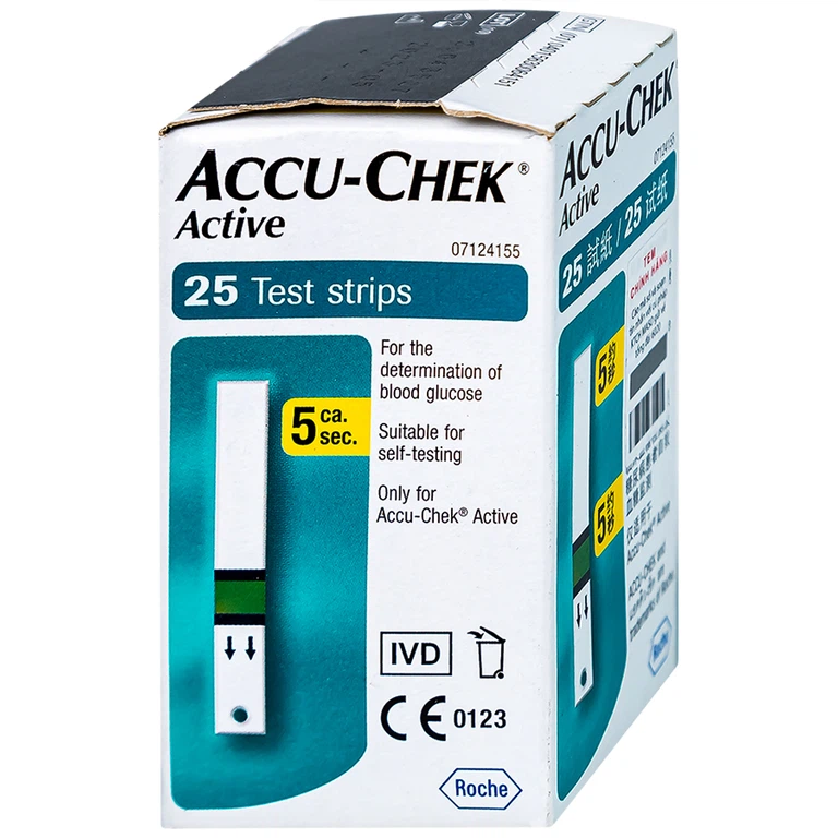 Que thử đường huyết Accu-Chek Active dùng cho máy Accu-Chek Active (25 cái)