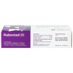 Thuốc Rabestad 20 Stella điều trị trào ngược dạ dày, thực quản (3 vỉ x 10 viên)