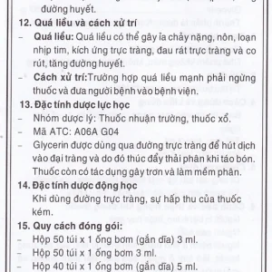 Dung dịch Rectiofar Pharmedic điều trị táo bón (50 túi x 1 ống bơm 3ml)