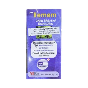 Thuốc Remem Probiotec điều trị suy tuần hoàn não, di chứng tai biến mạch máu não (4 vỉ x 15 viên)