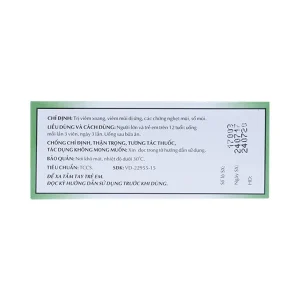 Thuốc Rhinassin-OPC điều trị viêm xoang, viêm mũi dị ứng (5 vỉ x 10 viên)