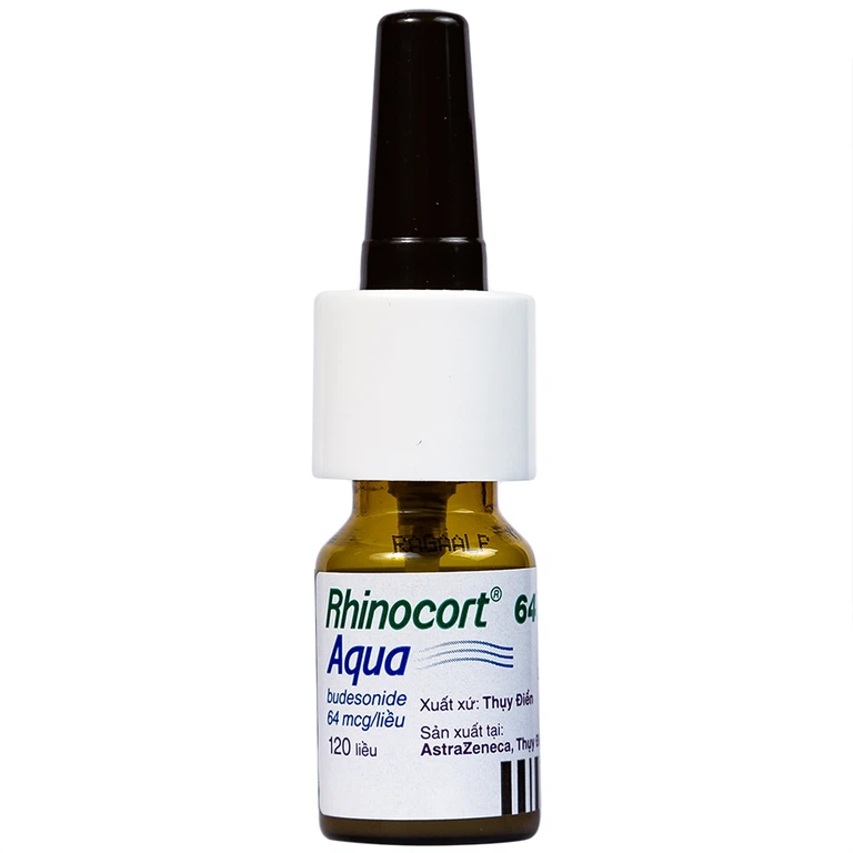 Hỗn dịch xịt mũi Rhinocort Aqua 64mcg/liều AstraZeneca điều trị viêm mũi dị ứng (120 liều)
