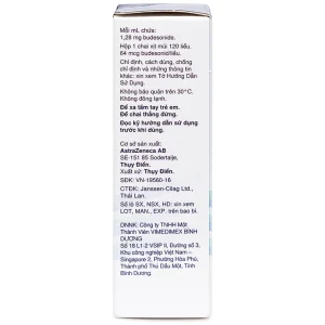 Hỗn dịch xịt mũi Rhinocort Aqua 64mcg/liều AstraZeneca điều trị viêm mũi dị ứng (120 liều)