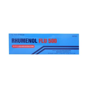 Thuốc Rhumenol Flu 500 Medipharco điều trị đau đầu, sốt từ nhẹ đến vừa (25 vỉ x 4 viên)