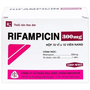 Thuốc Rifampicin 300mg Mekophar điều trị lao, phong (10 vỉ x 10 viên)