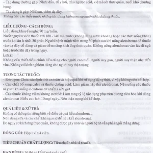 Thuốc Risenate Davipharm điều trị loãng xương ở phụ nữ mãn kinh (1 vỉ x 4 viên)