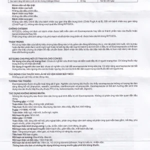 Thuốc Ritozol 40mg Bosch điều trị trào ngược dạ dày thực quản (2 vỉ x 7 viên)