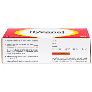 Thuốc Ryzonal Davipharm điều trị hội chứng đốt sống cổ, viêm quanh khớp vai (6 vỉ x 10 viên)