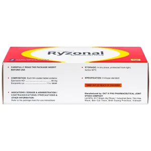 Thuốc Ryzonal Davipharm điều trị hội chứng đốt sống cổ, viêm quanh khớp vai (6 vỉ x 10 viên)