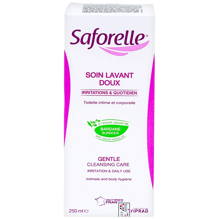 Gel rửa dịu nhẹ Saforelle Soin Lavant Doux vệ sinh cơ quan sinh dục ngoài và cơ thể cho da nhạy cảm (250ml)