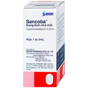 Thuốc nhỏ mắt Sancoba Santen cải thiện sự dao động về điều tiết trong chứng mỏi mắt (5ml)