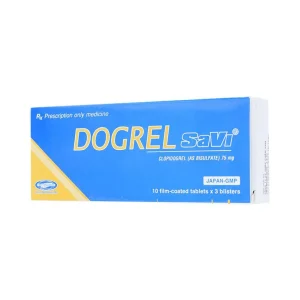 Thuốc Dogrel SaVi giảm nguy cơ tai biến tim mạch (3 vỉ x 10 viên)