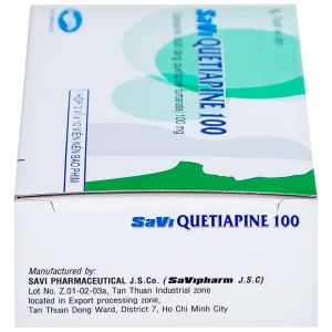Thuốc Savi Quetiapine 100 điều trị tâm thần phân liệt (3 vỉ x 10 viên)