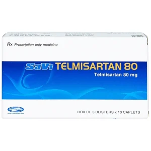 Thuốc Savi Telmisartan 80 điều trị tăng huyết áp (3 vỉ x 10 viên)