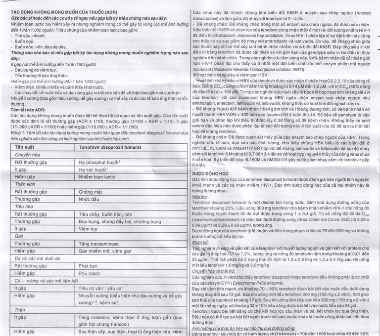 Thuốc Savi Tenofovir 300 điều trị nhiễm HIV-1 ở người lớn (3 vỉ x 10 viên)