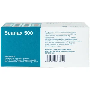 Thuốc Scanax 500 Stella điều trị nhiễm khuẩn (5 vỉ x 10 viên)