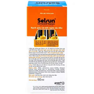 Dầu gội chống gàu Selsun Anti-Dandruff Shampoo Rohto sạch gàu và hết ngứa da đầu (50ml)