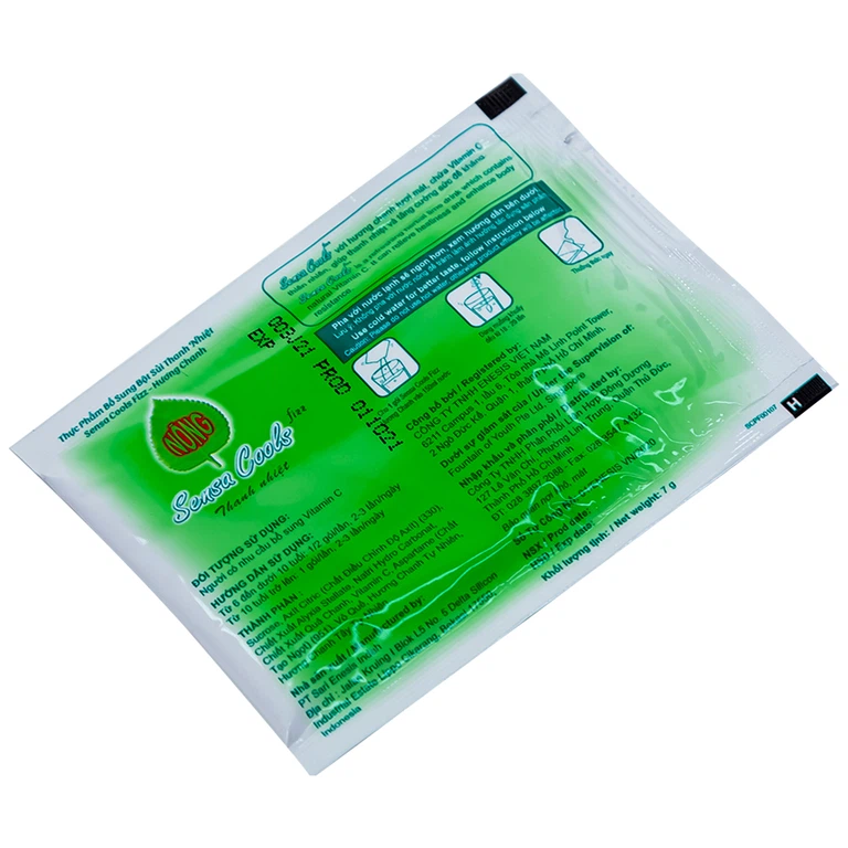 Bột sủi Sensa Cools Enesis giúp thanh nhiệt cơ thể và tăng cường sức đề kháng (6 gói x 7g)