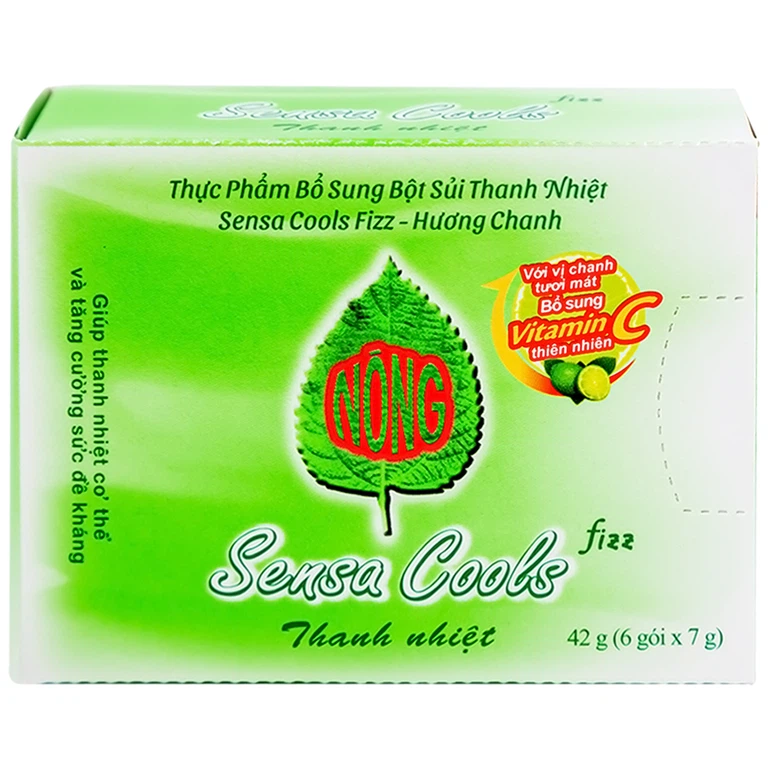 Bột sủi Sensa Cools Enesis giúp thanh nhiệt cơ thể và tăng cường sức đề kháng (6 gói x 7g)