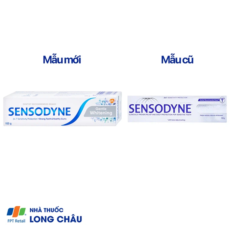 Kem đánh răng Sensodyne Gentle Whitening làm trắng răng tự nhiên, bảo vệ răng ê buốt mỗi ngày (100g)