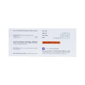 Thuốc Sernal Davipharm điều trị bệnh loạn tâm thần cấp và mạn (10 vỉ x 10 viên)